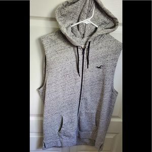 Hollister sleeveless zip up jacket